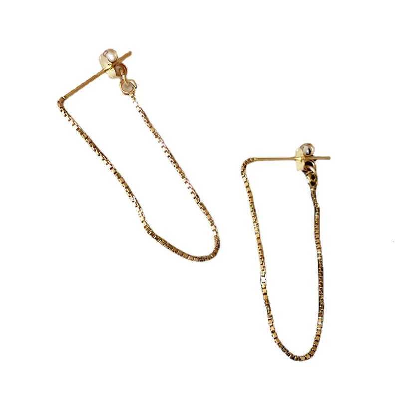 925 Sterling Silver Chain Pendant Drop Earrings for Women Minimalist Dangle Korean Fashion Earrings Summer Jewelry XJ250718