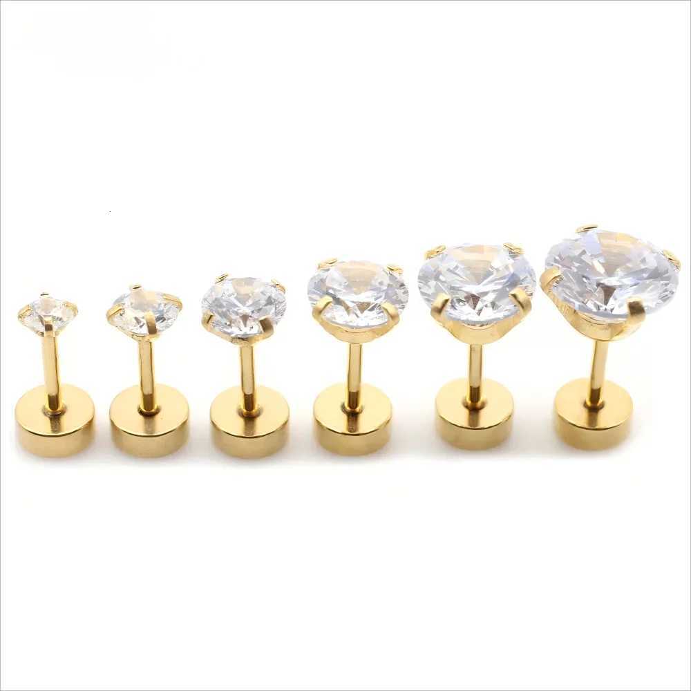 20G 3-8mm Tiny Stainless Steel Flatback Stud Earrings for Women Men Cartilage Tragus 0.8mm Piercings JewelryXJ250718