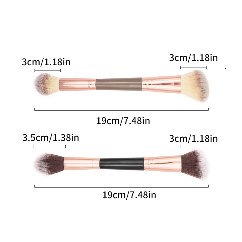 1 Pc Double Ended Contour Brush Sculpting Brush Powder Blush Brush Makeup Brushes Cosmetic Tools Facial Brush 250716