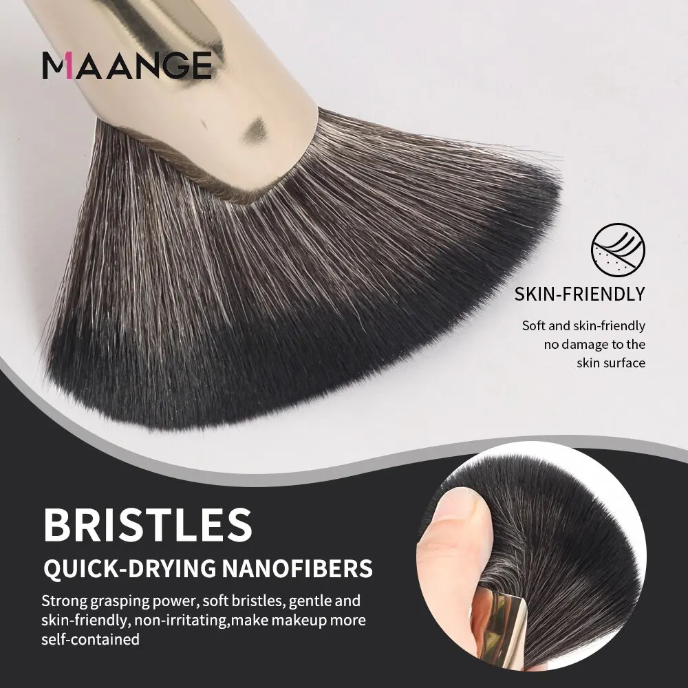 MAANGE Dense Blush Bronzer Brush Angled Makeup Premium Perfect For Face Contouring Highlighting Creams Powders 250714