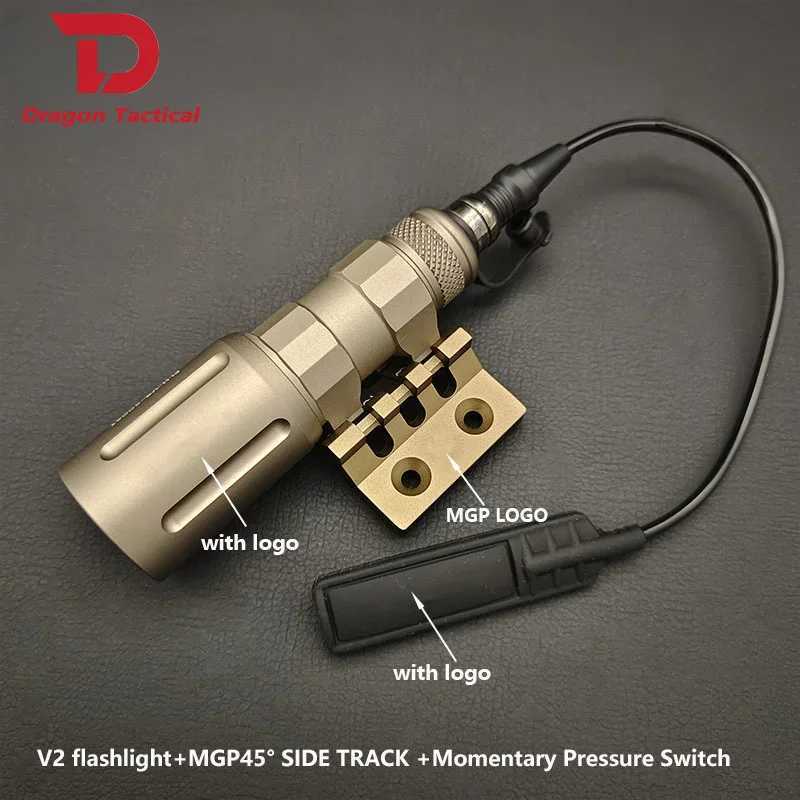 New Tactical SF V2 1000/1300LM Flashlight Adventure Scout Light With MLOK System Offset Mount And Dual Function Pure Switch XJ250718