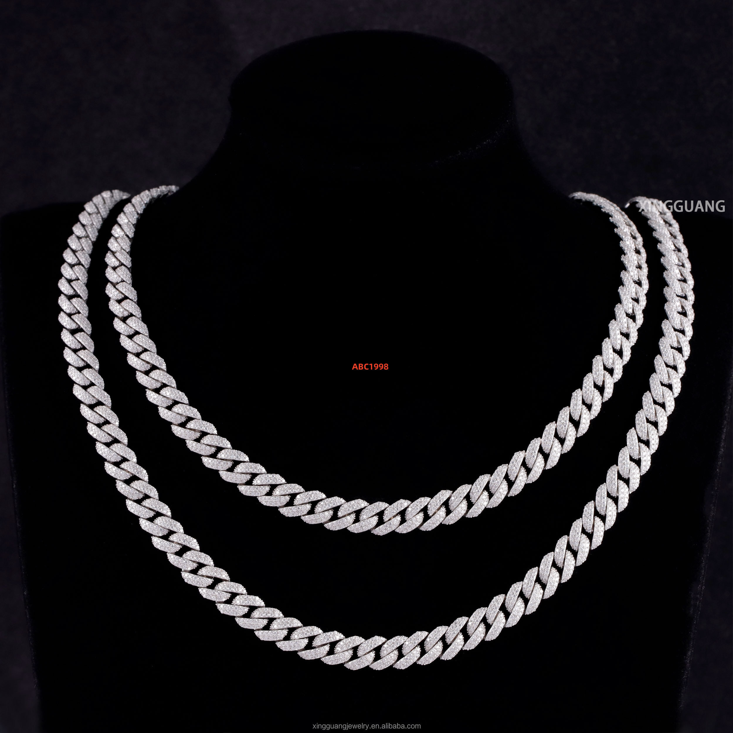 Ready to Ship Silver GRA Moissanite 6mm Wide Diamond Iced Out Necklace Miami Cuban Link Chain for Hiphop Rapper Life