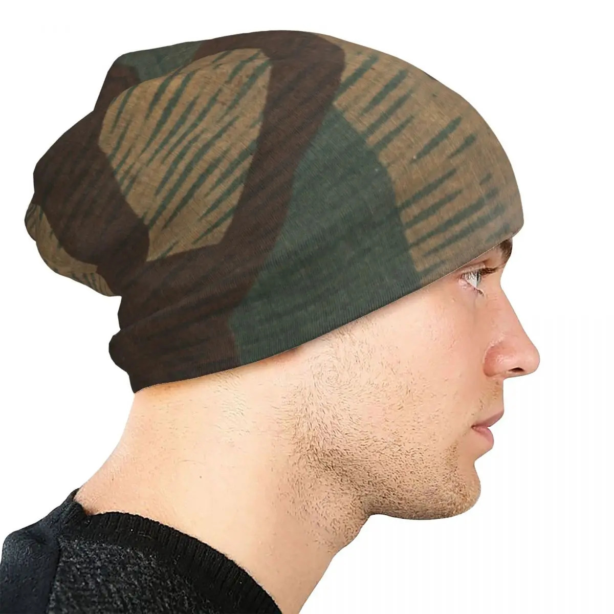 Splintertarn German WW2 Camouflage Bonnet Hat Outdoor Skullies Beanies Hat Armys Militarys Camo Men Women Thermal Elastic Caps 250715