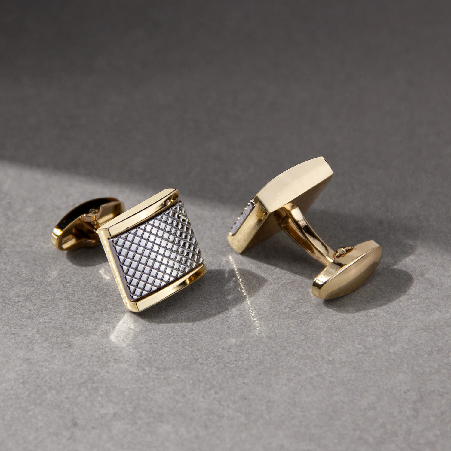 Cufflinks Man Shirt French For Mens Wedding Sleeve Button Square Cuff Men Cufflink Tie Clip Goldplated 250715