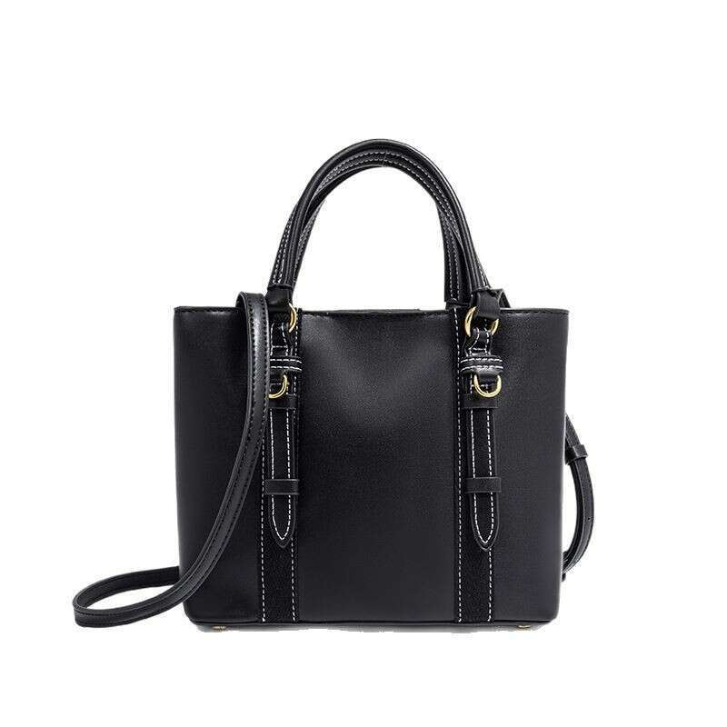 Leather Bag Bucket Bag Tote Bag Trendy Women S New Black Mini City Handbag Crossbody Versatile Shoulder Bucket Bag
