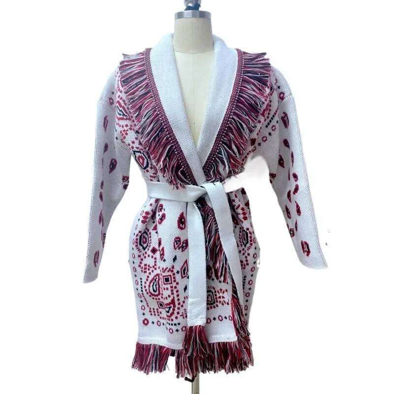 Designer Clothing Spring Autumn Winter Chic Women's High Quality Embroidered Floral Cardigans Elegant Vintage Leopard Knitted Coat Tops Fashion