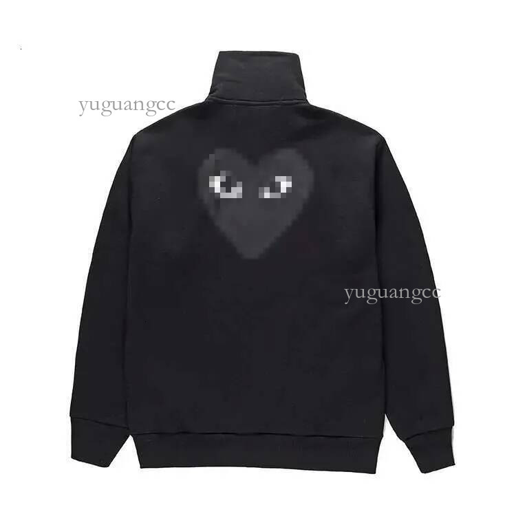 comme hoodie Designer Pullover Unisex Sweatshirt Play Eyes Heart Pattern Printed Red Heart Embroidery Cotton Long Sleeve Jackets 448