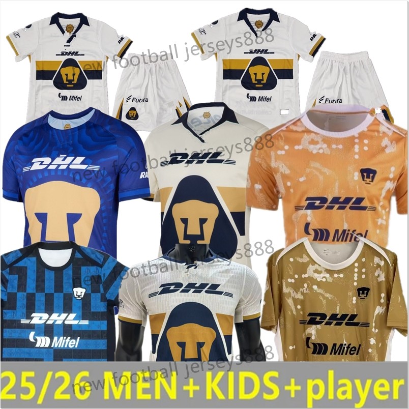 25 26 UNAM Mexiko C. HUERTA Soccer Jerseys LIGA MX FC goalkeeper Fans Player Version2025 2026 J. RUVALCABA LEO SUAREZ U. RIVAS football shirts S-4XL