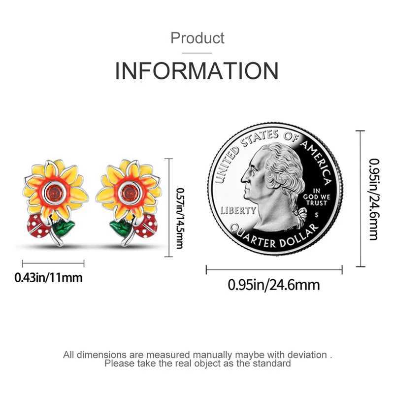 925 Silver Ear Jewelry Sunflower Flowers Plants Design Stud Earrings Trendy Female Luxury Fine Engagement Wedding Earring XJ250718