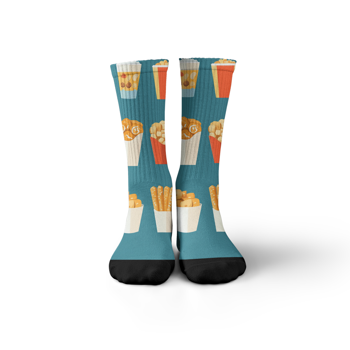 Foodie Fun Unisex Tube Socks: Socks: Trendy Snack - Lover Vibes C064