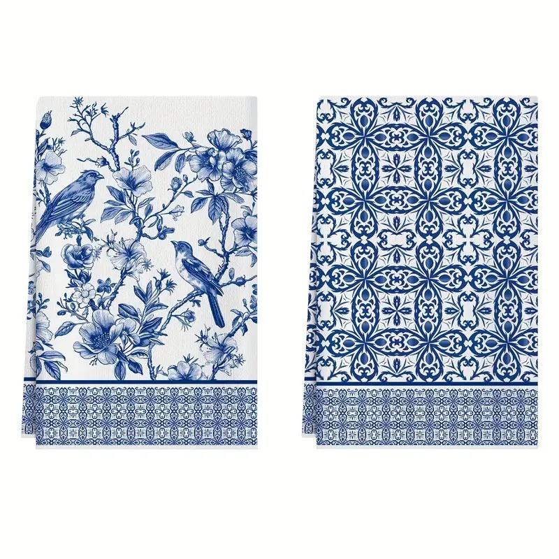 New Dish Towel Spring Summer Floral Print Hot-Selling Kitchen Cloth Scouring Pad ddmythur
