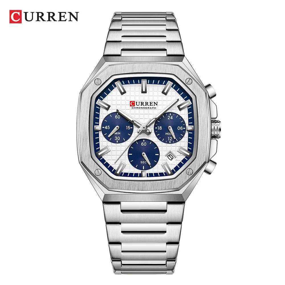 urrent Men Watch Top Brand Luxury Sports Quartz Mens Watches Full Steel Waterproof Chronograph Wristwatch Men Relogio Masculino W250718