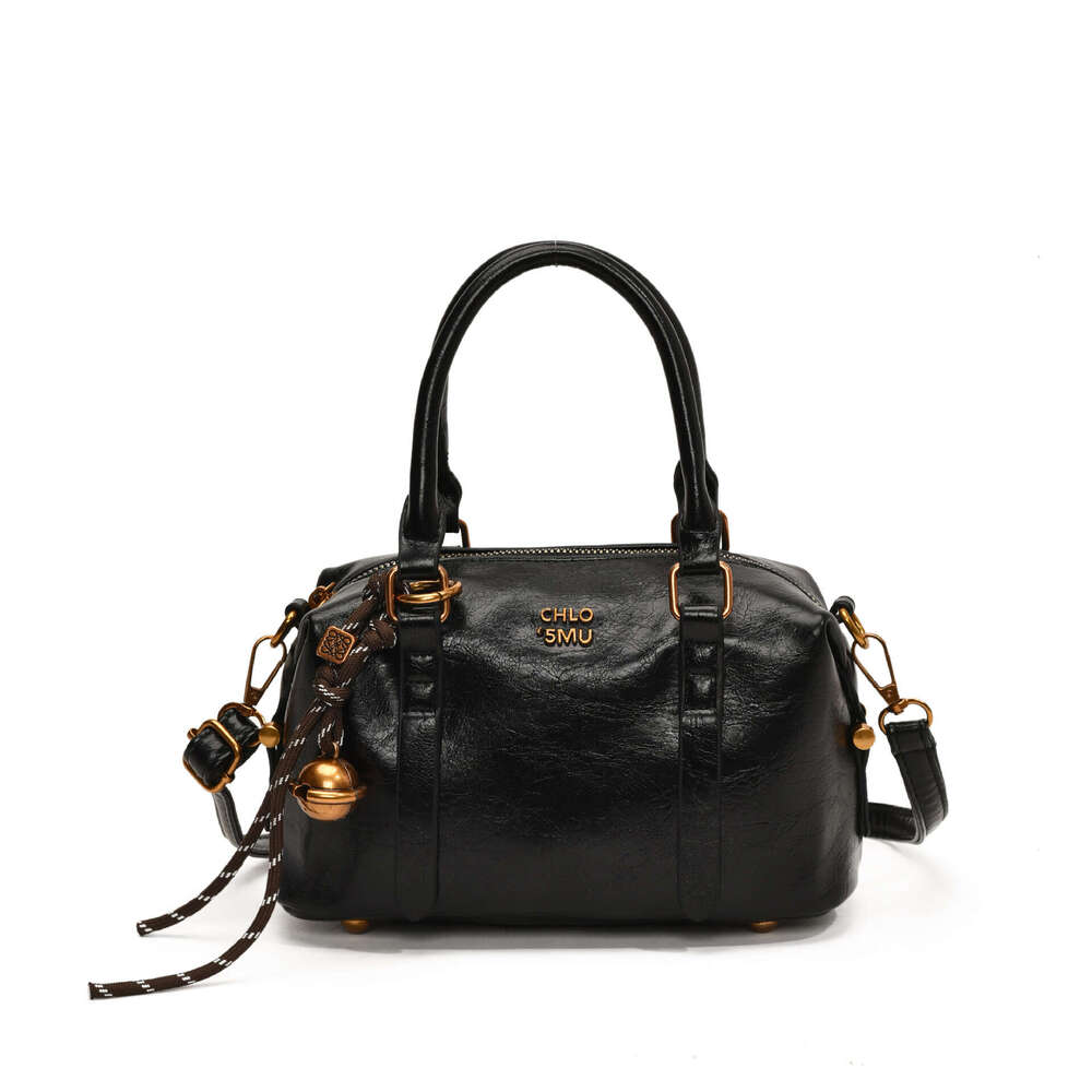 Korean Style Handbag for Women 2024 New Winter Single Shoulder Crossbody High-End Boston Pillow Bag