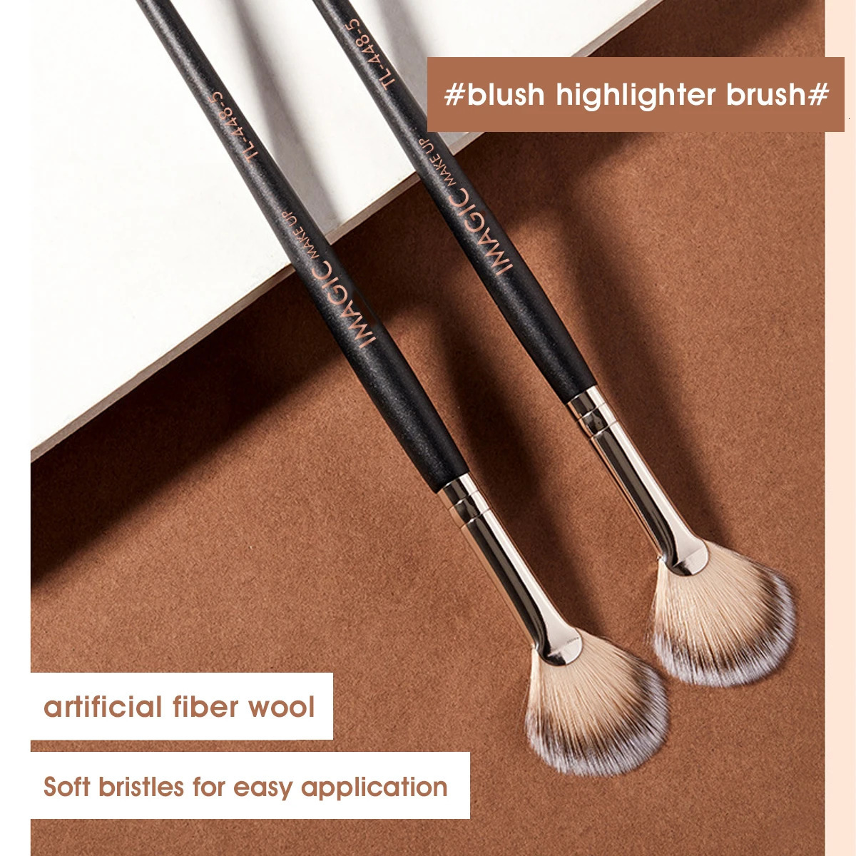 IMAGIC 1Pc Highlighting Blush Brush Black Single Makeup Soft Professional High Quality Multifunction Cosmetic Beauty Tool 250714