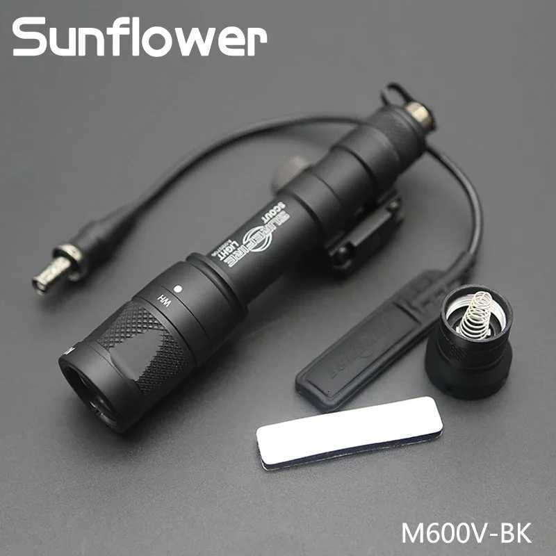 Tactical Metal SF M600V Strobe Flashlight M640B M600C Scout Light Airsoft Weapon Gun Light for Hunting Rif 20mm Rail Torch XJ250718