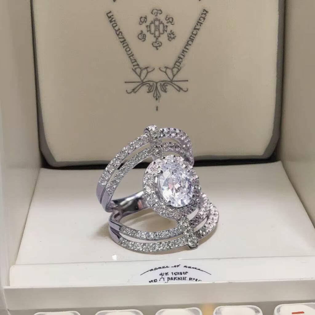 High Quality Wholesale Zircon Eternity Band 925 Sterling Silver Ring Moissanite Engagement Ring Moissanite Jewelry for Women