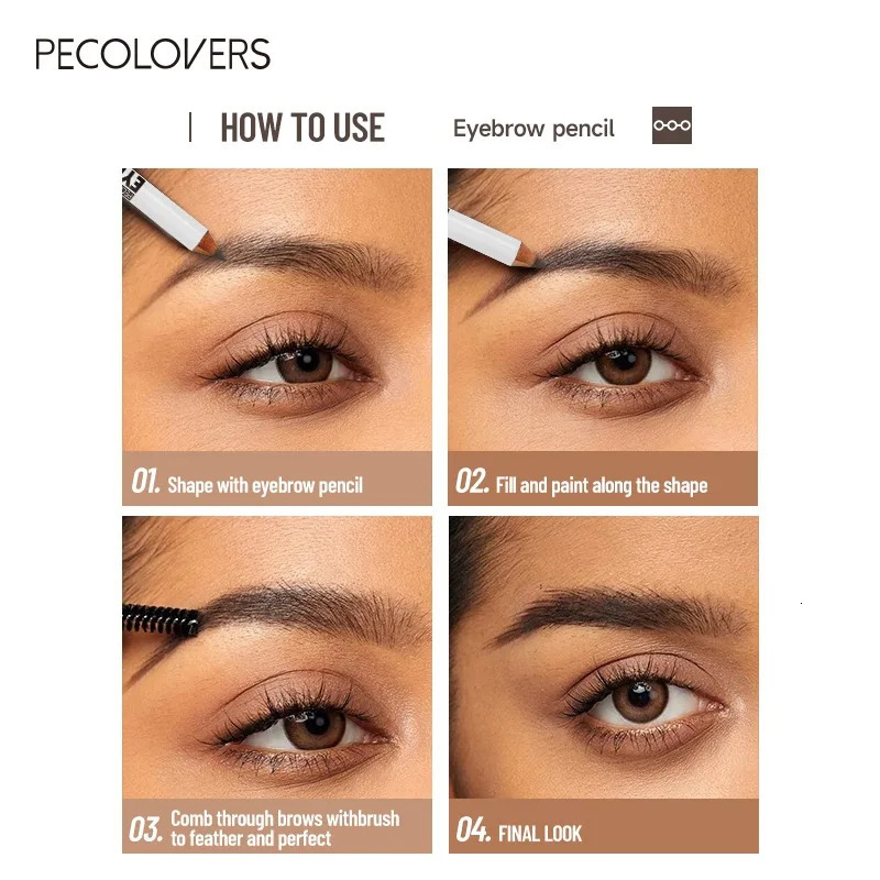 Black Double-ended Eyebrow Pencil Is Naturally Waterproof Sweat-proof and Smudge-proof Suitable for All Skin Colors 250712