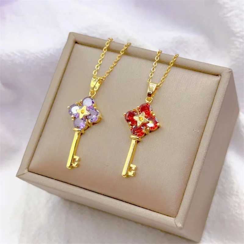 ic Charm Irregular Key Necklace Fashion Vintage Cute Shaped Party Favor Stainless Steel Delicate Clavicle Chain W250718