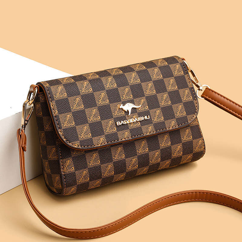 womens 2023 new fashion printed shoulder handbag small square versatile highquality texture crossbody bag trendy