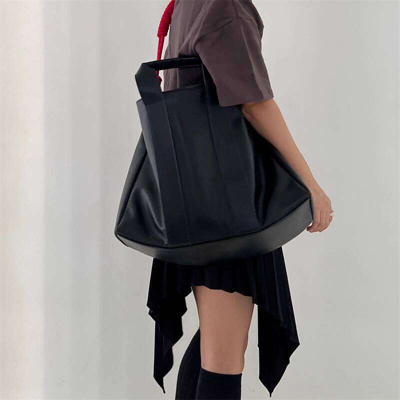 Thick Woven Rope Strap Tote New Women S Commuter Handbag Large Capacity Vintage Soft Leather Shoulder Bag