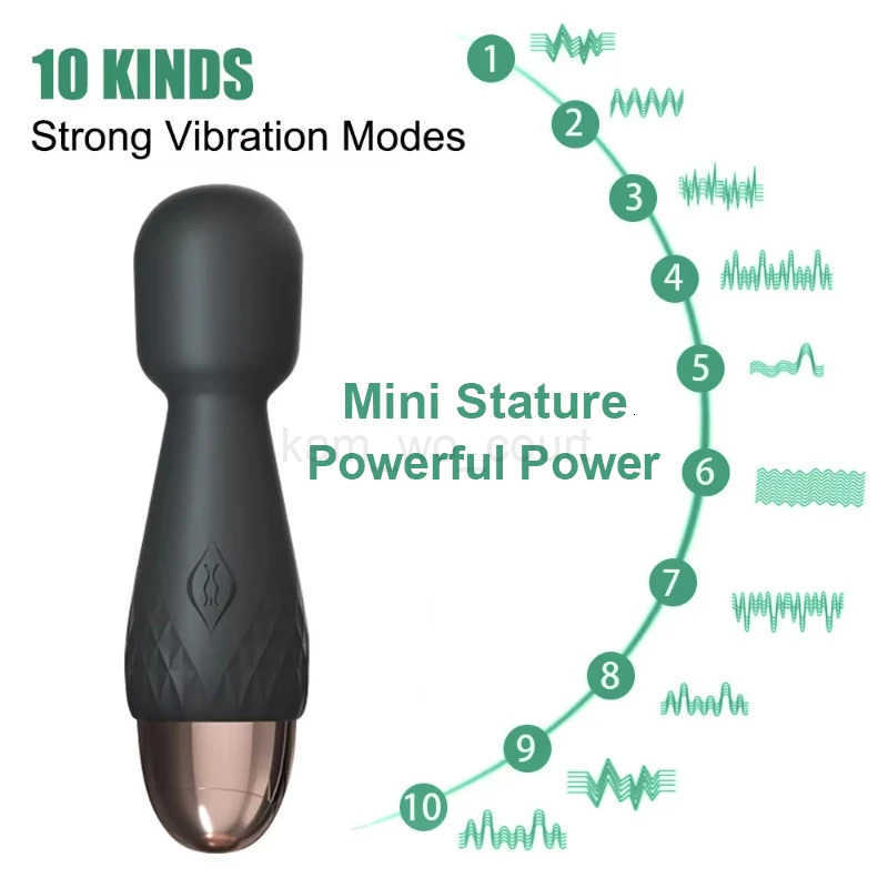 Love God Stick Second Generation Female AV Vibrator Masturbator Charging Variable Frequency Double Headed Vibrator Sex Products M250719