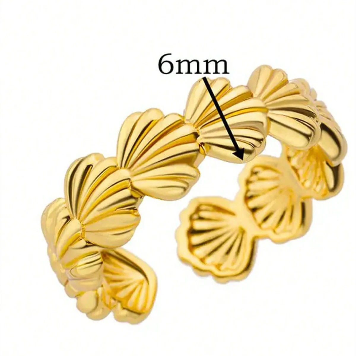 Obega Creative Shell Open Ring For Women Gold Silver Color Simple n Unique Holiday Summer Jewelry Friend Lover Finger 250716