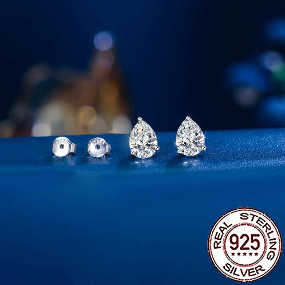 925 Sterling Silver Shiny Cubic Zirconia Water Drop Stud Earrings for Women Trendy Party Jewelry Accessories Gift SE127XJ250718