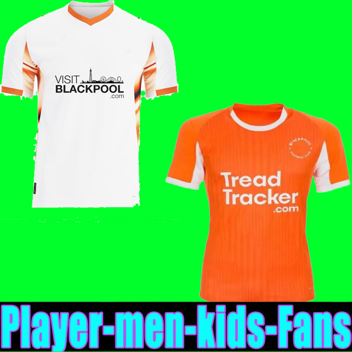 25 26 Blackpool FC soccer jerseys SILVERA FLETCHER CAERY 2025 2026 Blackpool home away football shirts Men kids Kit uniform 6256