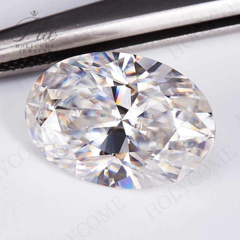 Moissanite Loose Stone VVS1 D Color Oval Cut 100% Pass Diamond Tester Moissanite Gemstone Beads for DIY Jewelry Making with GRA Certificate
