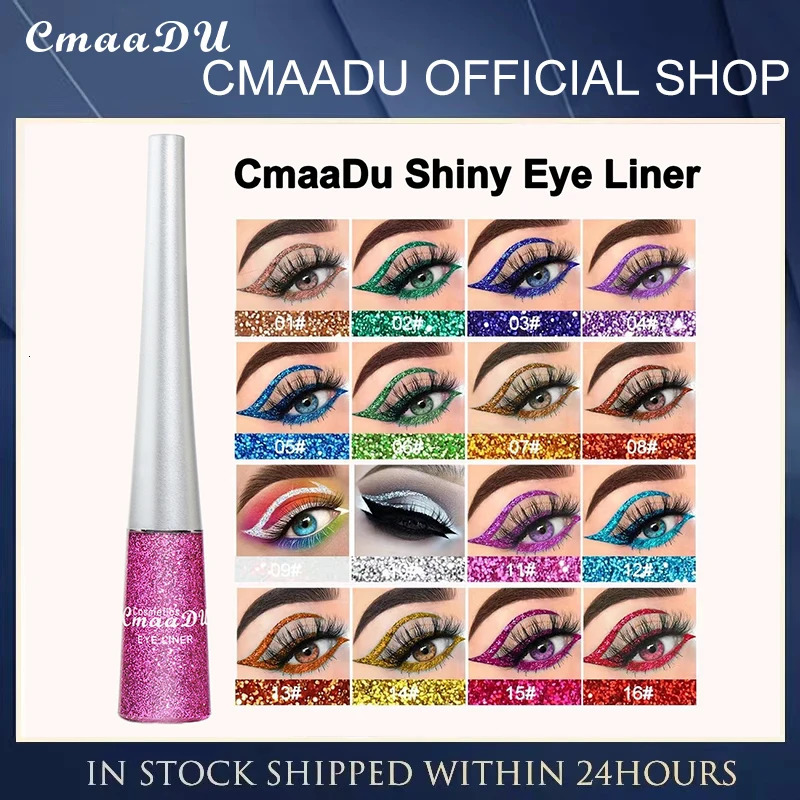 16 Pcs Sparkling Liquid Eyeliner Does Not Fade Lasting Waterproof Dazzle Stage Makeup High Density Pearl Ultra Shiny Makeup 250716