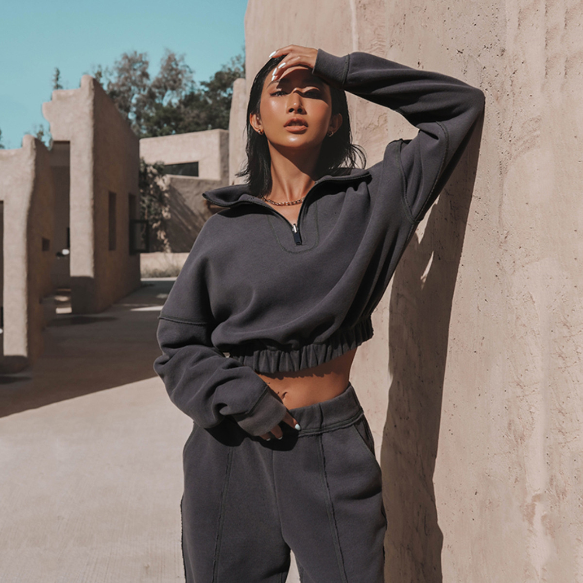 Free shipping designer hoodie for women Fashion long sleeved hoodie long pants minimalist sportswear set for women