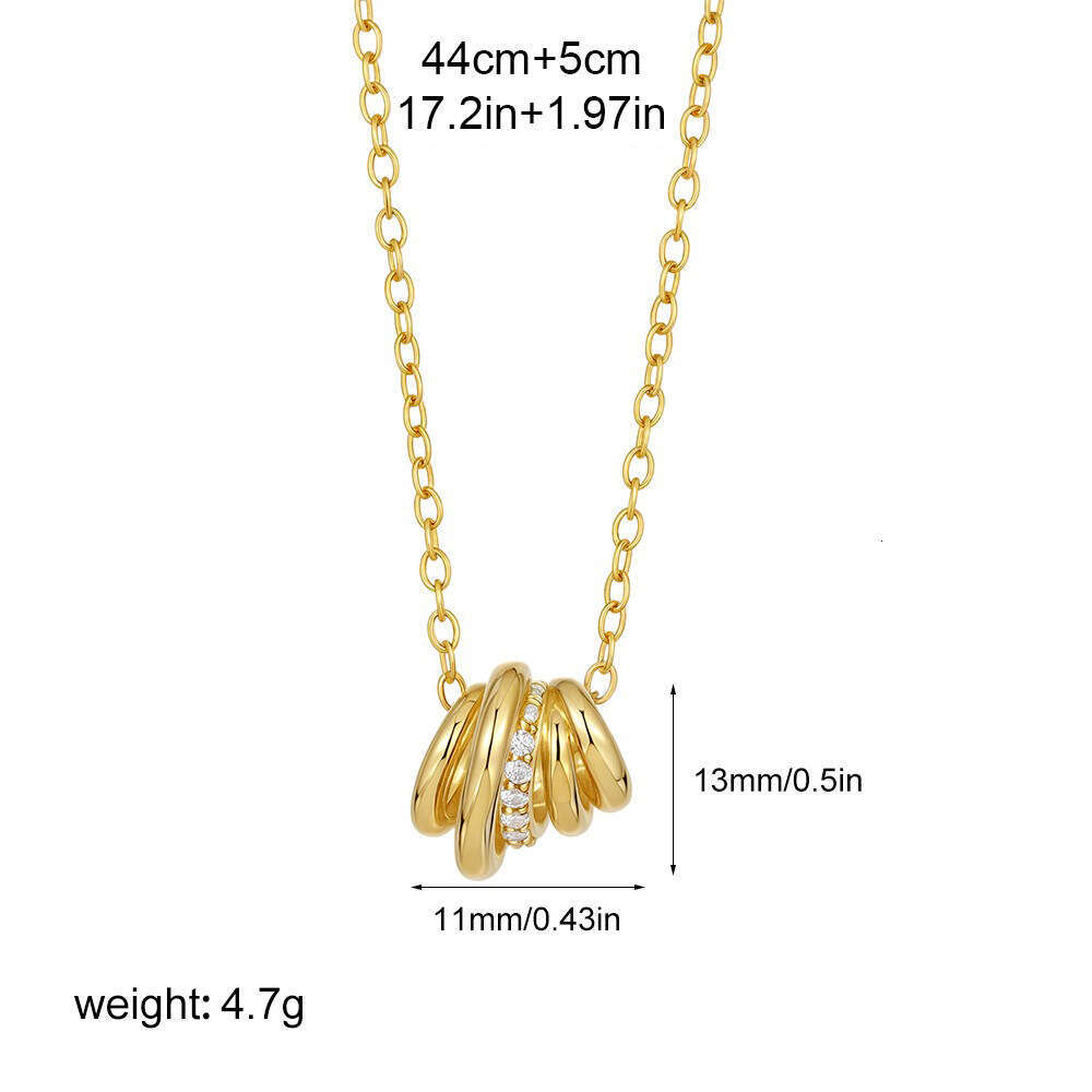 Geometric Irregular Micro Pave Zircon Necklace Niche Design Sense Light Temperament Versatile Clavicle Chain