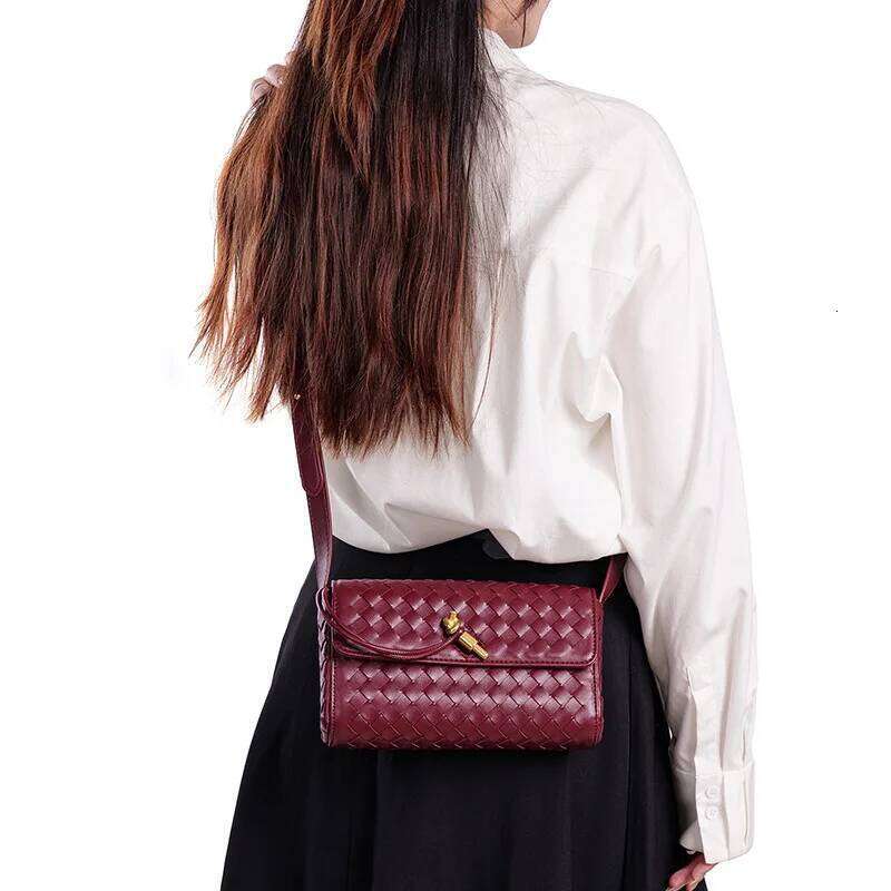 2025 Women's Handwoven Satchel Small Square Bags Stylish Clutch Glasses Bag Shoulder Messenger Carry Portable For Commuting