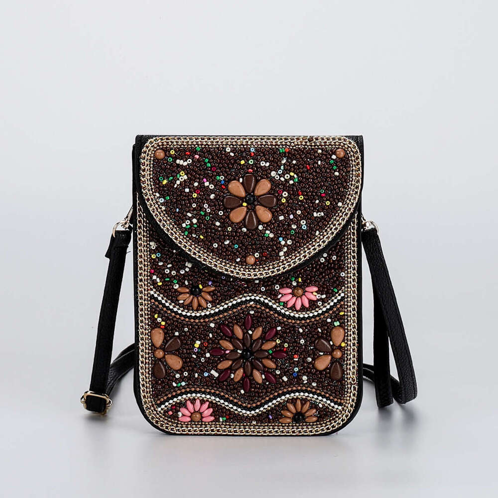 Mi Zhu mobile phone bag new small bag ethnic style single shoulder crossbody bag casual fashion high-end feel