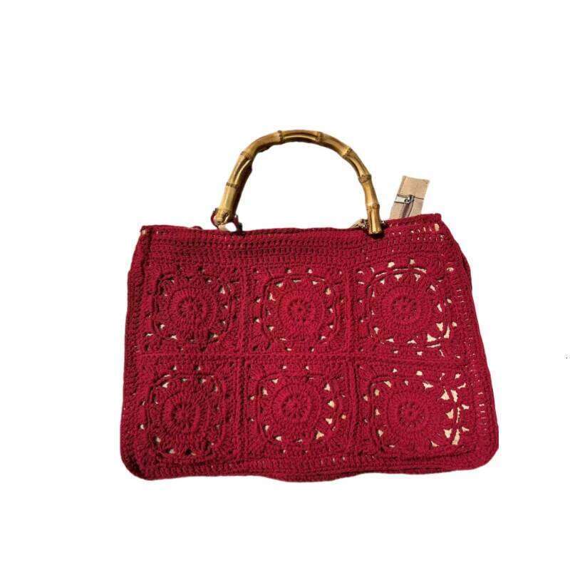Women's Designer Bag Vintage Handle Women Handbags Crochet Large Capacity Tote Handmade Woven Hollow Beach Bag Casual Big Summer Bags
