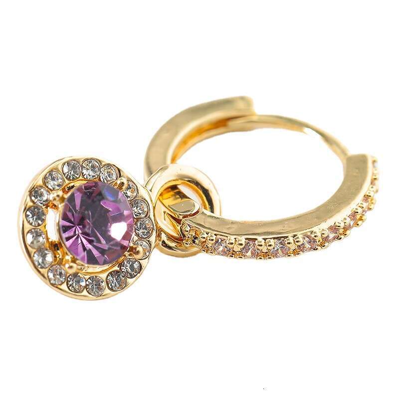 Kenjie Designer Oil Drop Dia-Encrusted Geometric Hoop Earrings Set for Women Summer Style