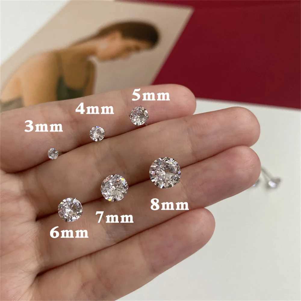 Mens Zircon Silver Color Stud Earrings Hip Hop Rhinestone Earrings for Women Mens Street Jewelry Elegant Fashion Accessories XJ250718