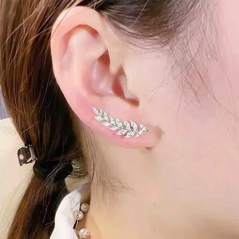 925 Sterling Silver Bright Zirconia Pierced Earrings for Women Climb Ear Earrings Accessories Shiny Zirconia Jewelry XJ250718