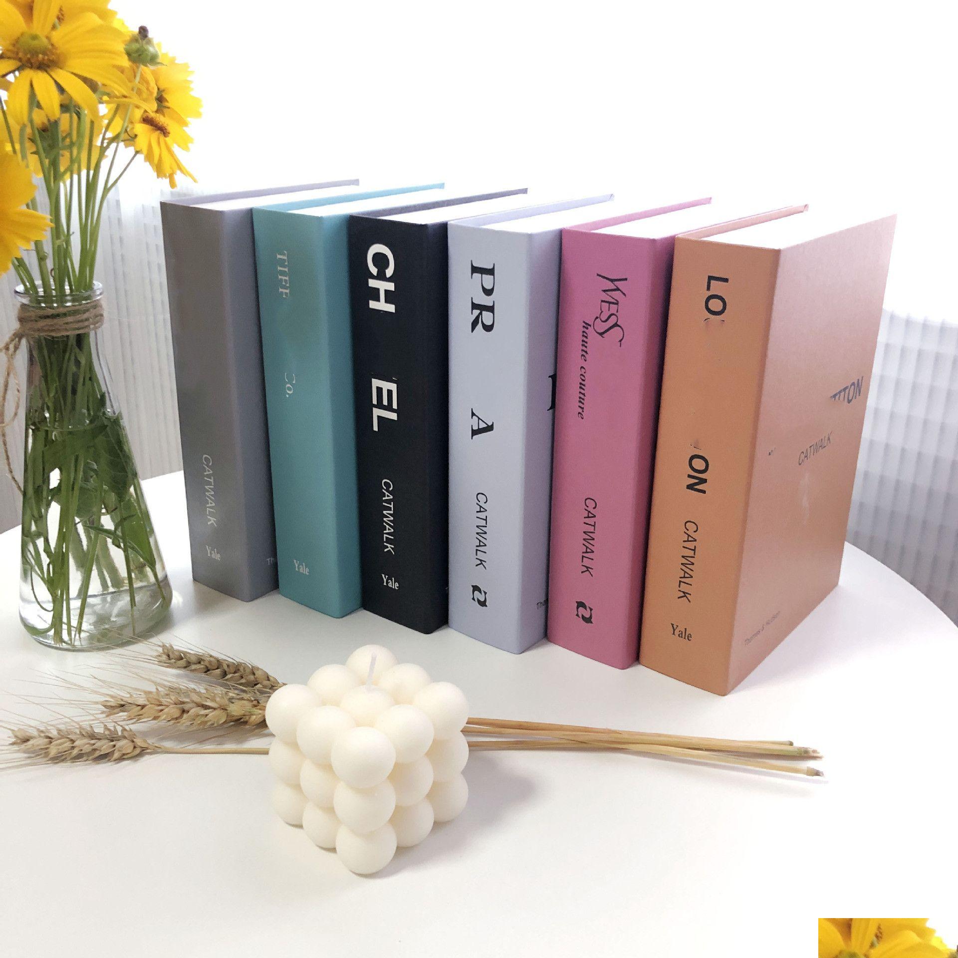 Other Home Decor Designers Classic Letter Decoration Book European And American Simple Folding Living Room Study Simulation Model 8P Otzfi
