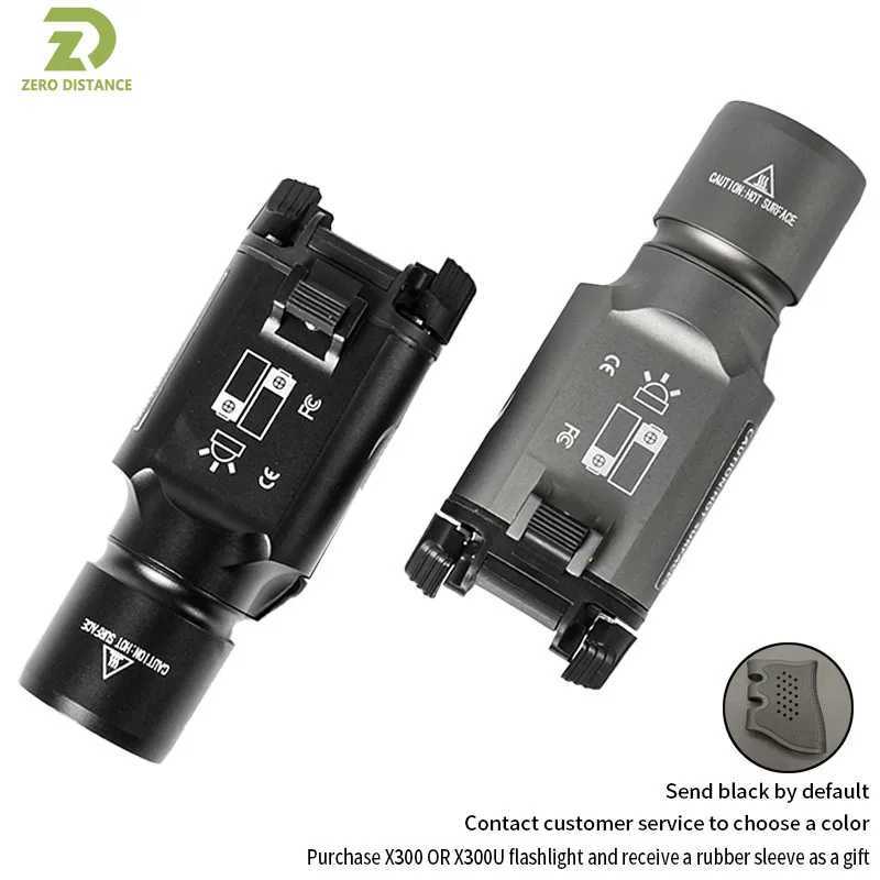 Tactical SF X300U X300 Ultra Flashlight Metal Pistol Scout Light Weapon Gun D Light Fits 20MM Picatinny Rail Cam Lights XJ250718