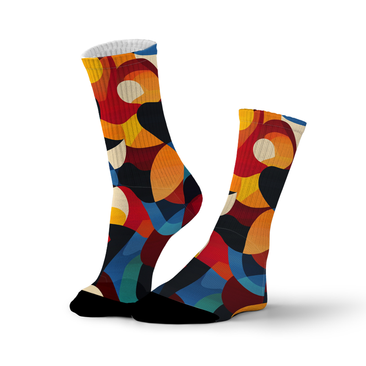 Colorful Retro - Geo Unisex Tube Sock C066