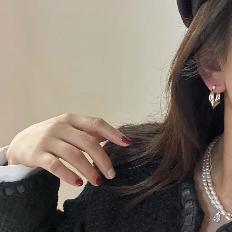 925 Sterling Silver Irregular Shape Earrings Charming Personalised Fashion Earrings Birthday Gift for Women Fine Jewellery 250715