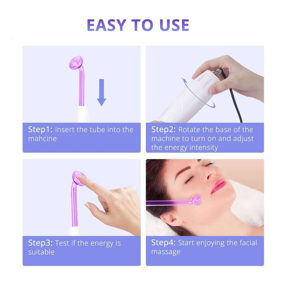 High Frequency Facial hine Skin Spot Remover Portable Beauty Infrared Purple