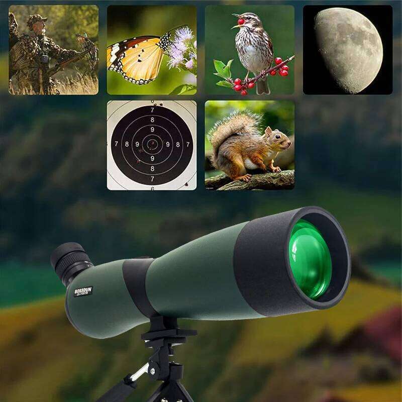 25-75x70 Spotting Scope 45 Degree Angled Zoom Telescope With Tripod Waterproof For Target Shooting Bird Watching Hunting