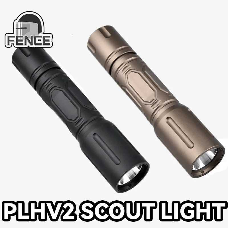 PLHv2 Handheld Flashlight 1300 Lumens Tactical White D Metal Portable Night Outdoor Hunting Hiking Camping Fishing LightsXJ250718
