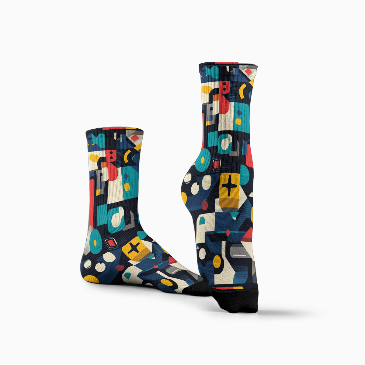 Unisex Tube Socks with Geometric Art Design for a Stylish Look C061
