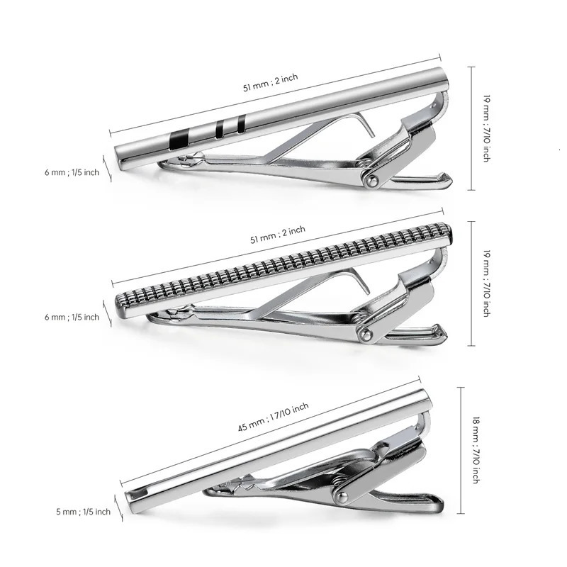 Wed Tie Clips For Men Short Pin Wedding Guests Gifts With Box Clipper To Man Shirt Black Cufflinks Fashion Jewelry 250715