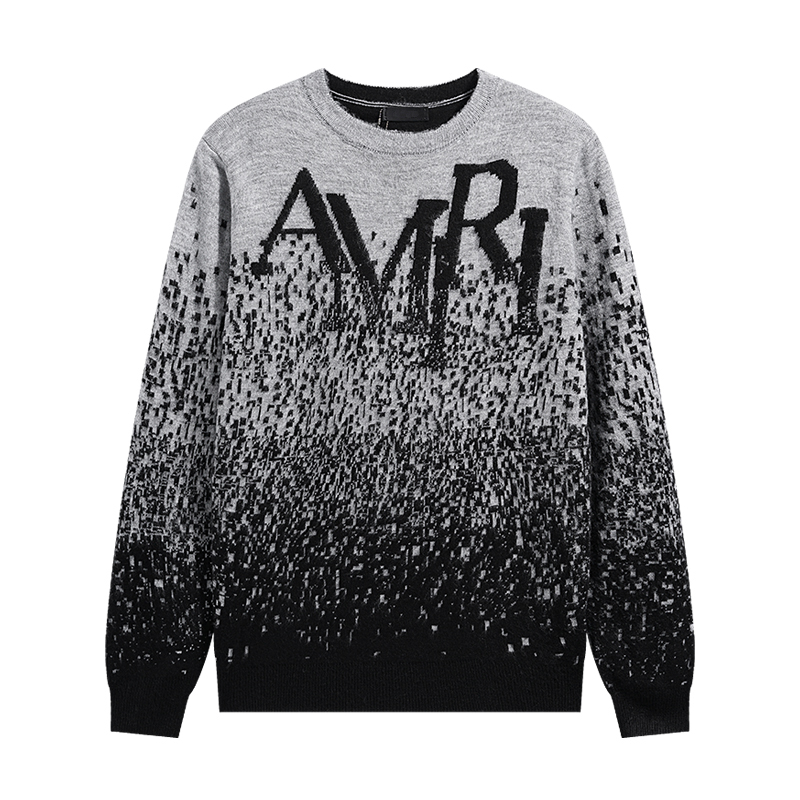 Cross-border beauty tide new embroidery jacquard letters high street trend loose casual men's and women's knitted sweaters ins