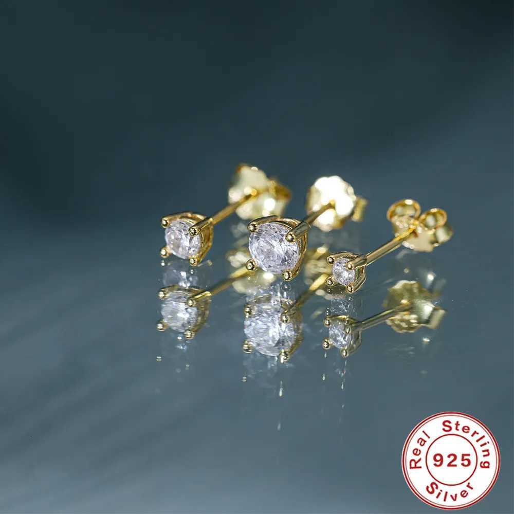 3 Piece 925 Sterling Silver Earrings Set for Women Mini Stud Earrings 18K Gold Plated Fine Jewelry Womens Earrings XJ250718