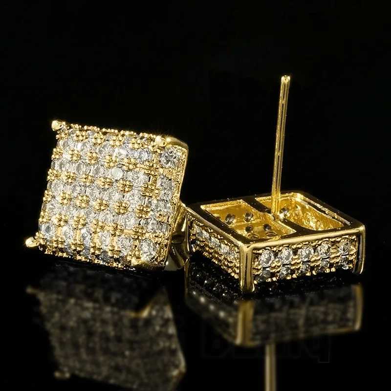 8 Women Men Stud Earrings Classic Square Shaped Ear Stud Piercing Sparkling Cubic Zirconia Daily Wearable Versatile Jewelry XJ250718